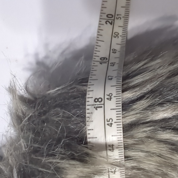 ZARA Warm Wear TRF Women's Vest Faux Fur Brown Grey Layering Sleeveless Medium - Picture 7 of 14